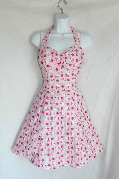 Hello kitty dress by imaxxstarfish on deviantART Custom Hello Kitty, Hello Kitty School, Hello Kitty Dress, Kitty Clothes, Mini Dress Hot, Hello Kitty Clothes, Aesthetic Coquette, Hello Kitty Items, Hello Kitty Collection