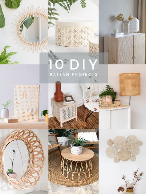 10 DIY Rattan Projects To Try | The Lovely Drawer Rattan Diy, Diy Rattan, Koti Diy, Diy Boho Decor, Diy Projektit, Diy Drawers, Seni Dan Kraf, Dekor Diy, Deco Boheme