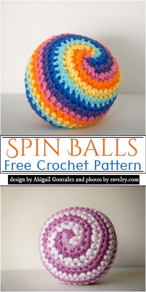 Free Crochet Spin Balls Pattern Crochet Ball, Crochet With Cotton Yarn, Crochet Amigurumi Free, Crochet Heart, Diy Crochet Projects, Crochet Cat, Crochet Toys Patterns, Heart Pattern, Thread Crochet