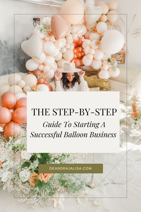 Are you dreaming of starting your own balloon business? If so, you’re in the right place, as I have over seven years of experience in the industry, I have witnessed firsthand how the world of balloons can transform lives and create thriving businesses. Today, I am excited to guide you through the essential steps to start your own balloon business from scratch. #balloonbusiness #entrepreneurship #businessguide #successtips #creativeentrepreneur #businessstartup #balloondesigns #homebusiness How To Start A Party Decorating Business, Birthday Party Business Ideas, Balloon Decor Business, Event Styling Business, Balloon Business Ideas, Balloon Arch Business, Balloon Arch Pricing, Balloon Garland Pricing, How To Start A Balloon Business