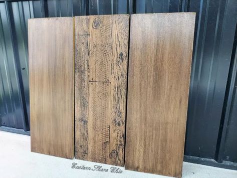 Faux Wood Finish 3 Different Ways! | Hometalk Faux Weathered Wood Finish, Faux Barnwood Finish, Paint Faux Wood Interior Doors, Faux Wood Painted Furniture, Faux Wood Finish Front Door, Make Mdf Look Like Wood, Painting Faux Wood Grain, Faux Wood Interior Door, Faux Walnut Finish Diy