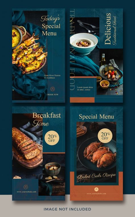 Food Layout, Menu Card Design, Menue Design, Restaurant Poster, Food Story, Desain Ui, Breakfast Specials, Food Template, Graphisches Design