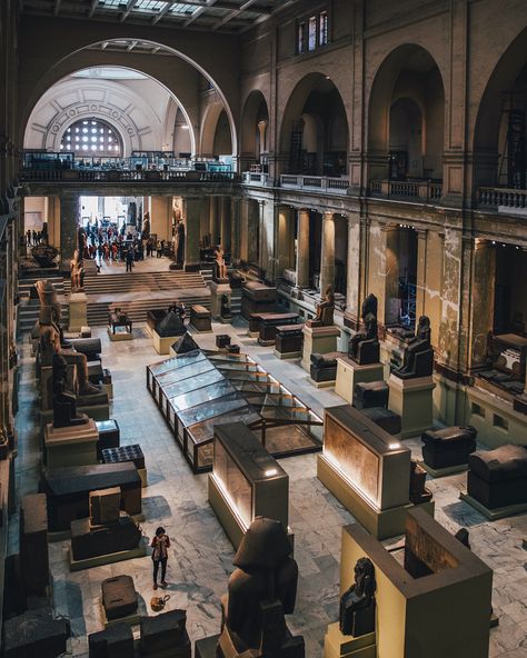 S A M H O R I N E (@samhorine): "An amazing look into the 5000+ year history of Egypt at the Egyptian museum in Cairo . swipe…" Egyptian Museum Aesthetic, The Egyptian Museum, Egyptian Museum Cairo, Modern Egyptian Aesthetic, Egyptology Aesthetic, Archeology Museum, History Of Egypt, Old Museum, Cairo Museum