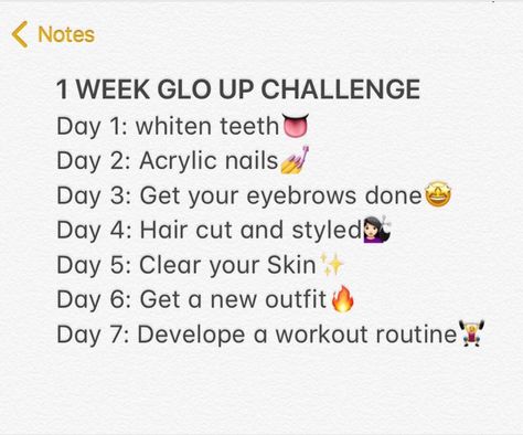 Glo up in 1 week follow my ig; @skincare_tipsss for more 1week Glow Up Challenge, One Week Glow Up, 1 Week Glow Up, 1 Week Glow Up Challenge, Glow Up Week, Glow Up In 1 Week, Glow Up In A Week, Beauty Routine Weekly, Beauty Routine Schedule