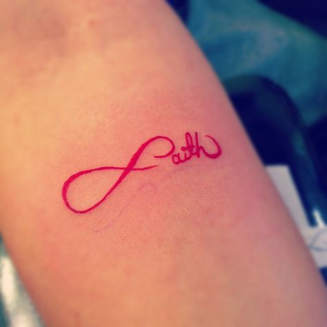 i love infinity tattoos so much! Infinity Tat, Should I Get A Tattoo, Infinite Tattoo, Faith Tattoos, Tattoo Station, Name Symbols, Faith Tattoo, Infinity Tattoos, Red Ink Tattoos