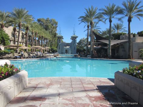 Arizona Biltmore History | Destinations Detours and Dreams Paradise Pools, Arizona Biltmore, Biltmore Hotel, Secret Passageways, Gold Rooms, Desert Tour, Resort Pools, History Page, Hotel Guest