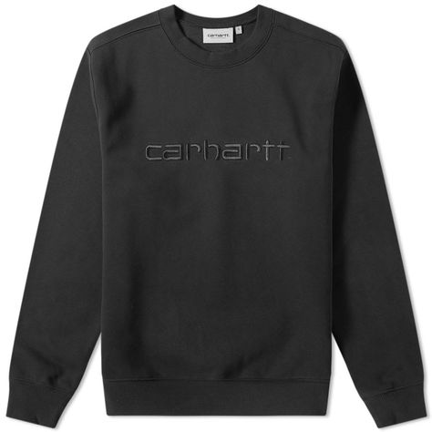 CARHARTT CARHARTT LOGO SWEAT. #carhartt #cloth Carhartt Sweater, Drippy Fits, Carhartt Logo, End Clothing, Stylish Logo, Clothing Board, Carhartt Work In Progress, Guy Stuff, Fashion Guide