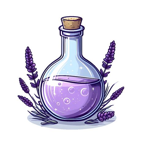 Simple Potion Bottle Drawing, Magic Jar Drawing, Magic Potion Drawing, Magic Bottle Drawing, Cute Purple Drawing, Potion Bottles Tattoo, Witch Cauldron Drawing, Potion Bottles Aesthetic, Potions Drawing