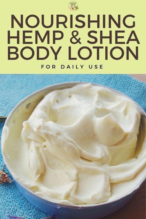 Want to make your hemp oil lotion but don't know where to begin? This homemade creamy lotion with shea butter and uplifting lemongrass essential oil is a perfect combination to nourish and heal dry skin. It makes it smooth, soft, and just gorgeous! The recipe is simple and great for all who're toying with a DIY lotion idea but haven't found the courage to get started! #diybeauty #diyskincare #diyhemplotion #bodycare #nontoxicskincare Hemp Body Butter Recipe, Kokum Butter Lotion Recipe, Hemp Soap Recipe, Lotion Recipes Homemade, Hemp Oil Recipes, Hemp Lotion, Hemp Oil Soap, Homemade Lotion Recipe, Homemade Body Butter