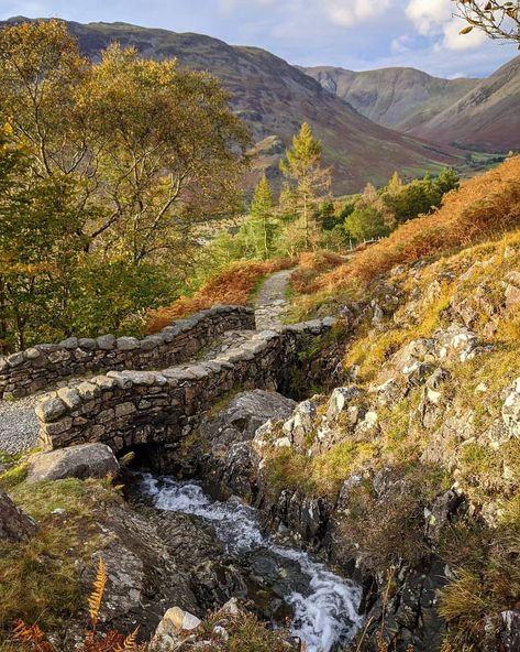 Lake District on Instagram: “Love this wonky bridge in Wasdale captured by @beccad12 “If there is one thing I love more than a cute little Lakeland bridge, it's two…” Old Bridges, Irish Landscape, Country Walk, British Countryside, The Lake District, Thanks To Everyone, Share Photos, Lake District, Beautiful Views