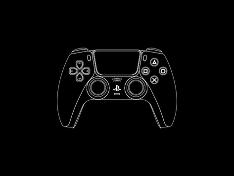 PS 5 Controller by Sadawy Black Game Icon, Ps5 Controller Aesthetic, Ps5 Controller Wallpaper, Playstation Controller Aesthetic, Black And White Playstation Icon, Gaming Widget, Ps4 Controller Drawing, Gaming Controller Logo, Game Widget