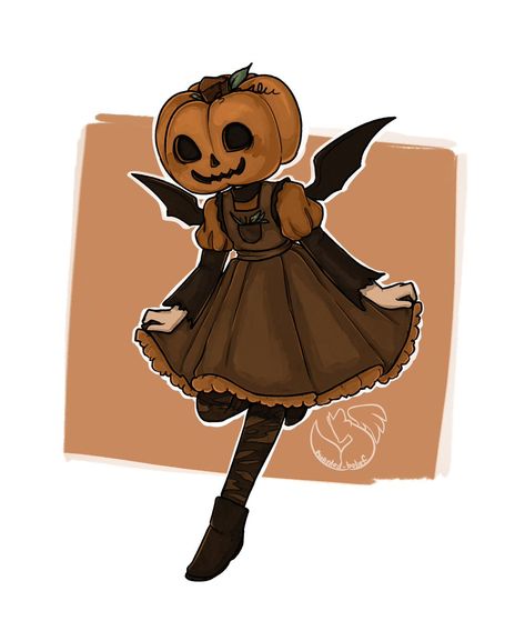 Halloween Costume Drawing Reference, Pumpkin Oc Drawing, Pumpkin Head Cosplay, Kidcore Character, Cute Ghost Drawings Aesthetic, Cute Halloween Characters Drawings, Things To Draw On A Pumpkin, Headless Character Design, Halloween Oc Drawings