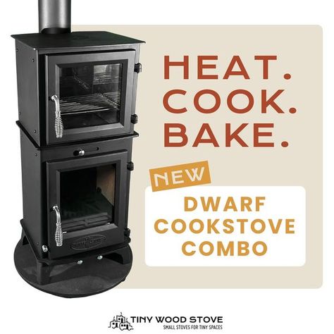 Tiny Wood Stove Small Wood Fireplace Ideas, Tiny House Wood Burning Stove, Ceramic Wood Stove, Diy Indoor Wood Stove, Wood Burning Stove In Camper, Woodstove Ideas, Wood Cook Stove Kitchen, Cabin Apartment, Tiny House Wood Stove