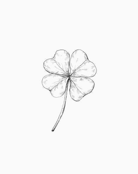 Black Four Leaf Clover Tattoo, 4 Leaf Clover Illustration, Thistle Tattoo, Four Leaf Clover Tattoo, Clover Tattoo, Shamrock Tattoos, Beetle Tattoo, Simple Arm Tattoos