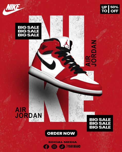 AIR JORDAN 1 POSTER DESIGN Handball, Shoe Social Media Design, Sneakers Advertising, Air Jordan 1 Poster, Jordan 1 Poster, Jordan Poster, Nike Poster, Jordan Logo Wallpaper, Shoe Advertising