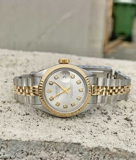 ladies rolex datejust two tone 26mm · $3,250.00 Two Tone Datejust, Gold Watches For Women, Rolex Wrist Watch, Mens Rolex, Rolex Watches For Sale, Gold Watches, Watches For Sale, Used Watches, Rolex Men