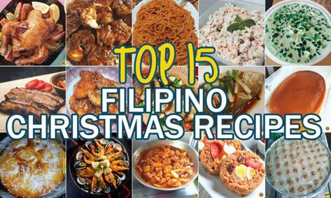 Pinoy Christmas Food, Pinoy Food Filipino Dishes, Filipino Food Party, Filipino Christmas Recipes, Filipino Christmas, New Years Eve Food, Christmas Dinner Menu, New Year's Food, Filipino Dishes