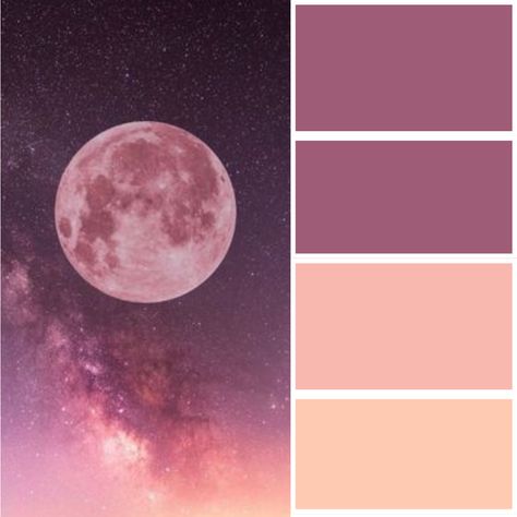 Pink Purple Gold Color Palette, Full Moon Color Palette, Pink Purple Color Scheme, Twilight Colour Palette, Sensual Color Palette, Fairytale Palette, Twilight Color Palette, Celestial Color Palette, Moon Color Palette