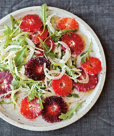 Fennel Salad with Blood Oranges & Arugula - Williams-Sonoma Taste Fennel And Orange Salad, Arugula Recipes, Beautiful Salad, Fennel Salad, Orange Salad, Winter Salad, Orange Recipes, Healthy Soup Recipes, Healthy Soup