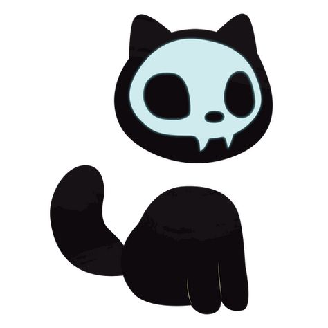 Cat With Skull, Ghost Cat Doodle, Cool Cat Doodle, Skeleton Cat Art, Character Design Easy, Monster Cat Art, Skeleton Cat Drawing, Black Cat Character Design, Ghost Cat Art