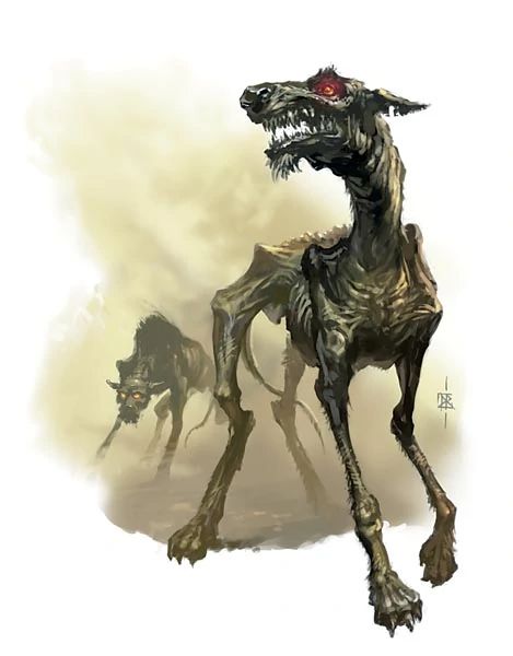 Gravehound | Forgotten Realms Wiki | Fandom Dog Concept Art, Creepy Thoughts, Dog Zombie, Zombie Dog, Hell Hounds, Hell Hound, Arte Zombie, Bone Dog, Zombie Art