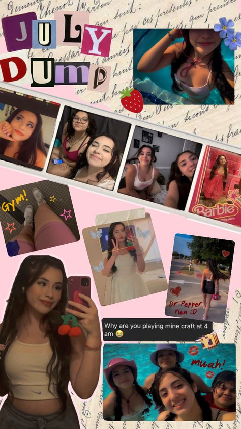 July Dump 💋 #julydump #monthly #photodump #instagramstory #summer2023 #strawberry #monthlyrecap #scrapbookaesthetic July Dump, Friends Collage, Dump Ideas, Monthly Photos, Friends Poses, Summer Photos, Teenage Dream, Story Template, Instagram Story Ideas