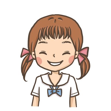 Kawaii, Chibi Manga, Student Cartoon, Doodle Girl, Girl Drawing Easy, Simple Anime, Cartoon Clip, Cartoon Clipart, Easy Drawings For Kids