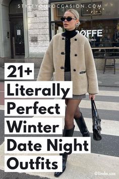 Chicago Dinner Outfit Winter, Day Time Date Outfit Winter, Winter Date Dress, Second Date Outfit Winter, French Date Night Outfit Winter, Boston Date Night Outfit, Best Date Night Outfits, First Date Winter Outfit Casual, Dinner Out Outfit Winter