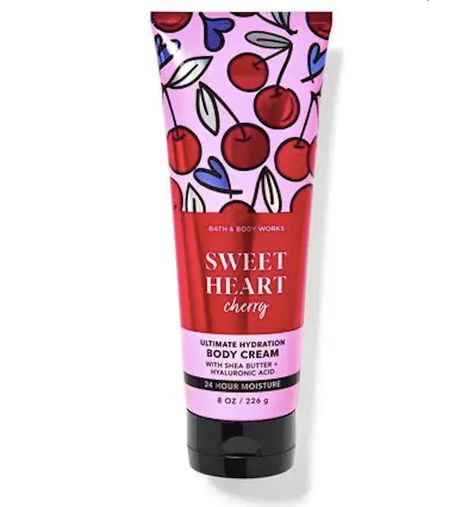 From Strawberry Pound Cake Body Cream To Rosé-Scented Candles, These Are Sure To Make Delicious Valentine's Day Gifts Cherry Body Lotion, Bath And Body Works Body Cream, Bath And Body Works Body Butter, Lovecore Fashion, Shower Care, 90s Accessories, Bath Stuff, Movie Ideas, Pound Cake With Strawberries