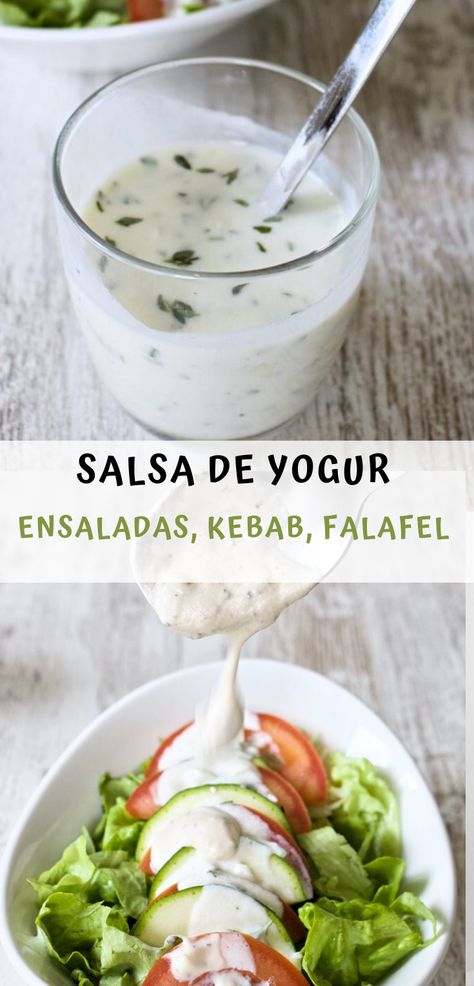 Middle East Food, Salsa Yogurt, Side Dish Recipes Easy, Natural Yogurt, Healthy Food Options, Kebabs, Food For A Crowd, Top Recipes, Fresh Salads