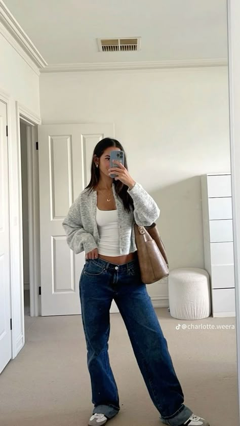 Vinter Mode Outfits, Blue Jean Outfits, Uni Outfits, Outfit Inspo Casual, Neue Outfits, Looks Street Style, Mode Inspo, Autumn Outfit, Outfit Inspo Fall