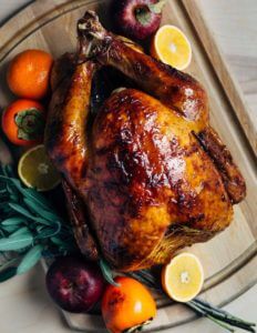 Citrus Herb Roasted Turkey, Butter Roasted Turkey, Easy Turkey Recipes Thanksgiving, Maple Bourbon Glaze, Bourbon Turkey, Easy Thanksgiving Turkey, Thanksgiving Turkey Recipe, Dry Brine Turkey, Herb Roasted Turkey