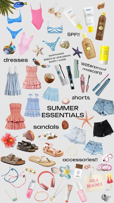 Summer Bag Essentials, Beach Bag Essentials, Summer Necessities, Summer Room, Florida Outfits, Beachy Outfits, Preppy Beach, Preppy Summer Outfits, Holiday Packing