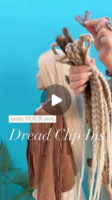 Marjolein van der Weide on Instagram: "💓 DIY make YOUR own Dread Clip-ins 💓  Easy, Clip & Go 👉 are you looking for an awesome Dread-Look but not ready to commit for a (semi) permanent install? This is the perfect way to go.  What you need: ✨a (mini) partial dread extension set ✨separate clips  I will send you a DM with the 🔗, just comment  “ CLIPS “ below.  . . . . #clips #hairtutorial #updohairstyles #hairvideos #hairartist #longhairstyles #shorthairstyle #messybun" Dread Clip In Extensions, How To Make Clip In Dreadlocks, Clip In Dreads Dreadlock Extensions, Partial Dreads Placement, Synthetic Dreads Installation, Diy Dreads, How To Make Dreads, Clip In Dreads, Temporary Dreads