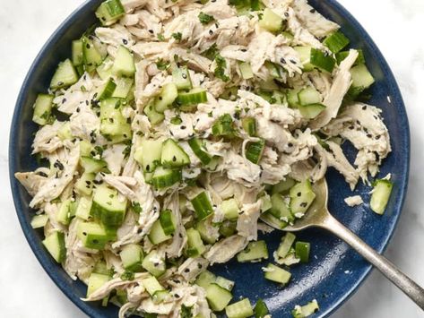 It's bound to become an instant classic. Rice Wine Vinegar Dressing, Cucumber Chicken Salad, Chicken Salad No Mayo, Cucumber Chicken, Make Ahead Salads, Salmon Potato, Lasagna Pasta, Lunch Appetizers, Vinegar Dressing