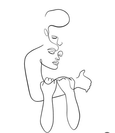 Woman Silhouette Line Art, Aesthetic Drawings To Trace, Line Art Drawings Couple, Marker Tattoos, Love Line Drawing, Line Drawing Couple, Line Art Couple, Couple Line Art, Art Abstrait Ligne