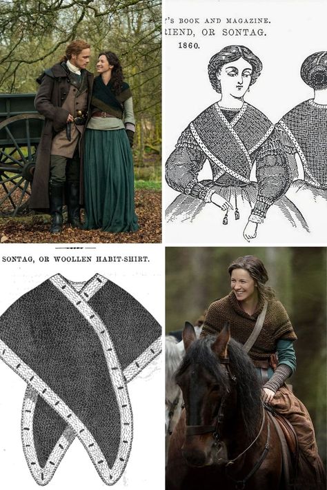 How To Knit A Poncho, Scottish Knitting Patterns Free, Galway Shawl Patterns, Outlander Claire Shawl, Outlander Cowl Knitting Pattern, Knit Outlander Shawl, Shawl Sewing Patterns, Sontag Crochet Pattern, Outlander Clothing Patterns