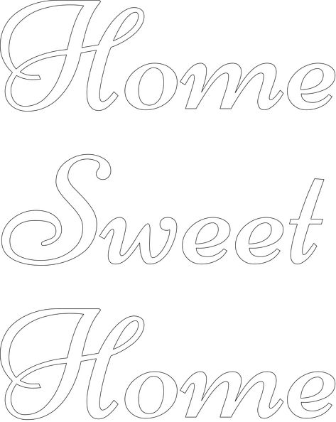 "Home Sweet Home" stencil. Print, customize, or make your own free at http://RapidResizer.com/stencil #stencils #RapidResizer Large Stencils Templates Free Printable, Alphabet Stencils Printables Free, Home Sweet Home Lettering, Alphabet Stencils Printables, Free Letter Stencils, Letters Stencils, Letter Stencils To Print, Diy Stencil Patterns, Home Sweet Home Printable