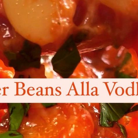 Christine Fiorentino | Writer & Culinary Creative on Instagram: "A round of 👏🏼 for Butter Beans alla Vodka 😙🤌🏼 Did a deep dive into this rich and flavorful, super budget friendly comfort food dish for @allrecipes. Get the full recipe below, and make it this weekend!🍝🫘♥️✨ *Inspo: @carolinagelen . INGREDIENTS 3 tablespoons unsalted butter ½ large sweet onion, peeled and chopped 3 cloves garlic, peeled and very thinly sliced 1 teaspoons kosher salt, divided (more or less if desired) 1 (6-ounce) can tomato paste 1 (28-ounce) can crushed tomatoes with basil 1 ½ cups heavy whipping cream ¼ cup plus 1 tablespoon vodka ¼ cup freshly grated parmesan cheese, plus more for serving 2 (15-ounce cans) butter beans, drained and rinsed Balsamic vinegar for serving Chili flakes for serving Chopped f Tomatoes With Basil, Can Tomato Paste, Can Crushed Tomatoes, Canned Butter, Alla Vodka, Butter Beans, Whipping Cream, Chili Flakes, Crushed Tomatoes