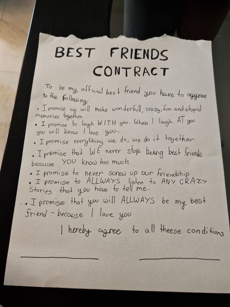 Best Friends Agreement, Friendship Contract Agreement, Best Friend Agreement, Best Friend Agreement Contract, Friendship Agreement Contract, Friends Contract, Bff Contract, Best Friend Certificate, Friendship Contract