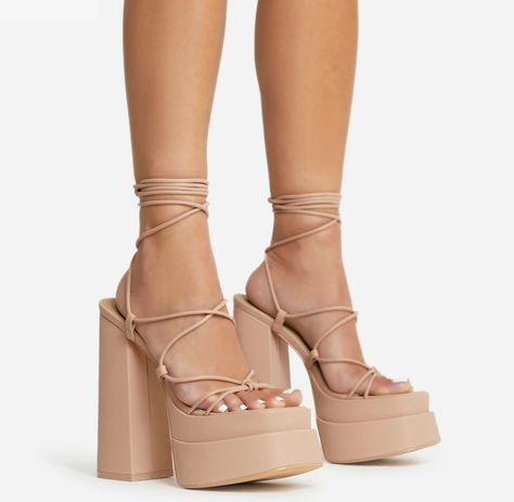 Available for pickup and delivery 🔥🔥 brand: EGO Color: Nude Size: Uk size 7 (40) All products are from 🇬🇧 Lace Up Platform Heels, Ego Shoes, Size 11 Heels, Aesthetic Shoes, Nude Heels, Shoes Lace, Black Tan, Platform Heels, Black And Tan