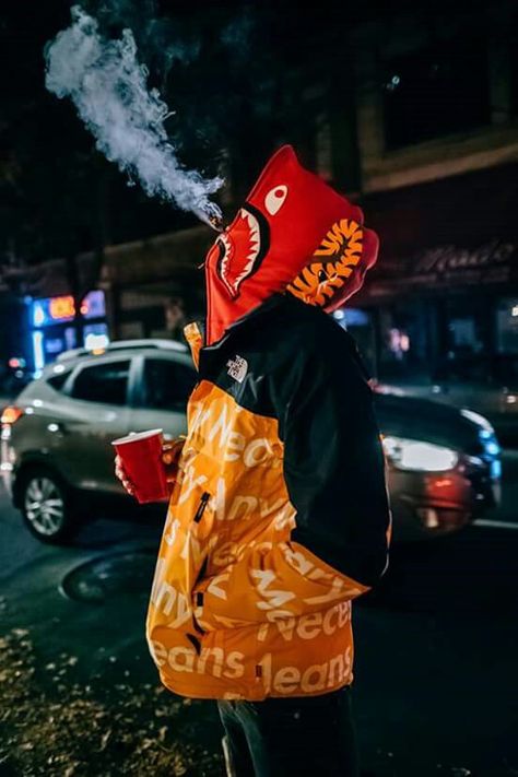 Ninja Aesthetic, Bape Shark Hoodie, Mens Streetwear Outfits, Best Streetwear Brands, Hoodie Outfit Men, Bape Shark, Hypebeast Fashion, Bape Hoodie, Foto Top