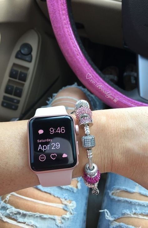 Pink Apple Watch, Apple Watch Fashion, Swiss Army Watches, Pink Apple, Black Apple, Apple Watch Accessories, Apple Watch Faces, Apple Accessories, Technology Gadgets