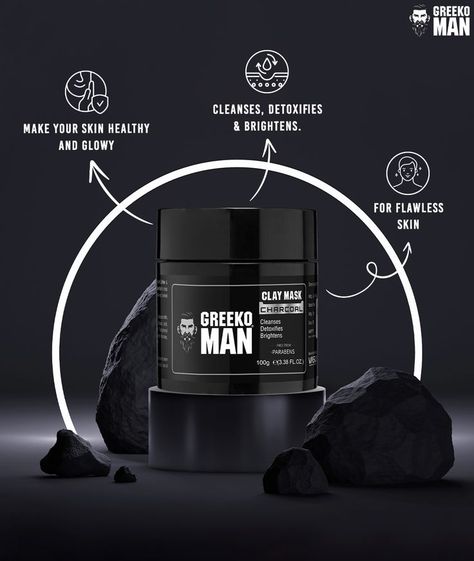 Mens Skin Care Packaging, Charcoal Clay Mask, Men Skincare, Mens Pomade, Tea Packaging Design, Luxury Packaging Design, Mens Shampoo, Skincare Packaging, Skin Care Packaging