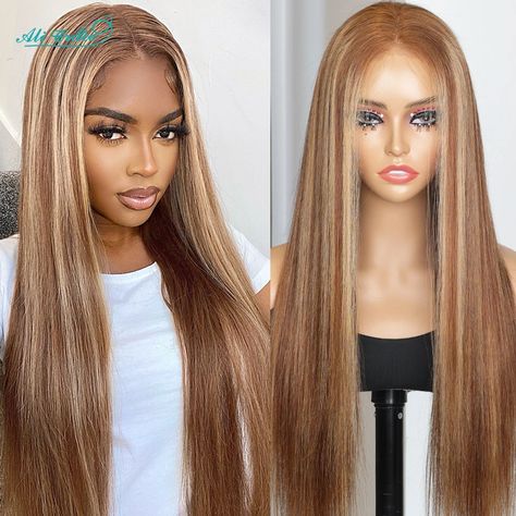 Ali Grace Glueless Wigs Straight Human Hair 5x6 Pre-cut Lace Closure Wigs For Women PrePlucked Ali Grace, Wigs Straight, Closure Wigs, Glueless Wigs, Lace Closure Wig, Closure Wig, Straight Human Hair, Wigs For Women, Lace Closure