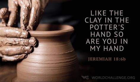 #jeremiah 18:3-6 As the #clay is in the hand of tge #potter so are we to be in His hands.  We are not to try and do the work of the potter.  Our part is to yield ourselves to b molded by the Master Worker. #mh 472 #ellengwhite #godsplans #purposedrivenlife #god Potters Hands, Bible Recap, The Potter's Hand, Hand Quotes, Hbd Quotes, Psalm 145, God's Plans, Purpose Driven Life, Womens Retreat