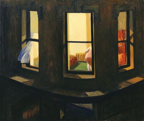 Edward Hopper’s Night Windows: evoking voyeurism and intrigue | Culture | The Guardian Shirley Visions Of Reality, Edward Hopper Paintings, Hopper Art, Night Window, Edward Hopper, Edgar Degas, Mark Rothko, Jackson Pollock, Mini Canvas Art