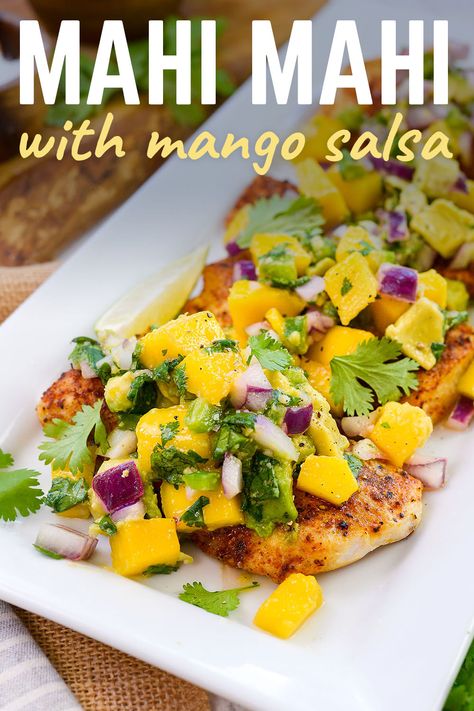 Maui Maui Fish Recipes Mahi Mahi Mango Salsa, Mahi Mahi Bowls, Mango Mahi Mahi, Mahi Mahi Asian Recipes, Mahi Mahi Fish Tacos Air Fryer, Mango Mahi Mahi Recipes, Mango Fish Recipes, Air Fryer Mahi Mahi Tacos, Mahi Mahi Recipes Baked Air Fryer