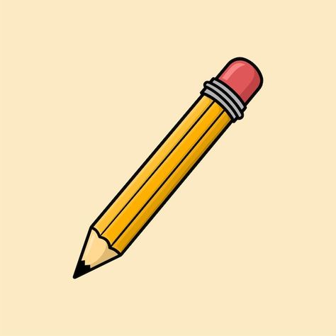 Pencil cartoon style vector illustration | Premium Vector #Freepik #vector #pencil-cartoon #pen-cartoon #pencil #mascot-character Cartoon Objects Drawing, Pencil Illustration Design, Pencil Cartoon Image, Pencil Vector Illustration, Cartoon Objects, Pen Image, Pencil Character, Pen Vector, Pencil Vector