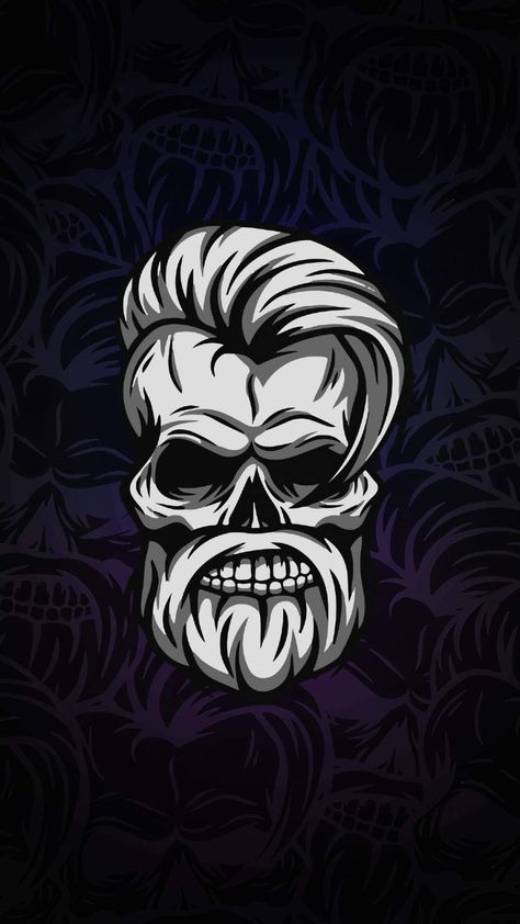 Beard Skull, Whatsapp Dp For Boys, Dp For Boys, Boys Attitude, Graphic Wallpaper, Whatsapp Dp, Wallpapers, Iphone, Black